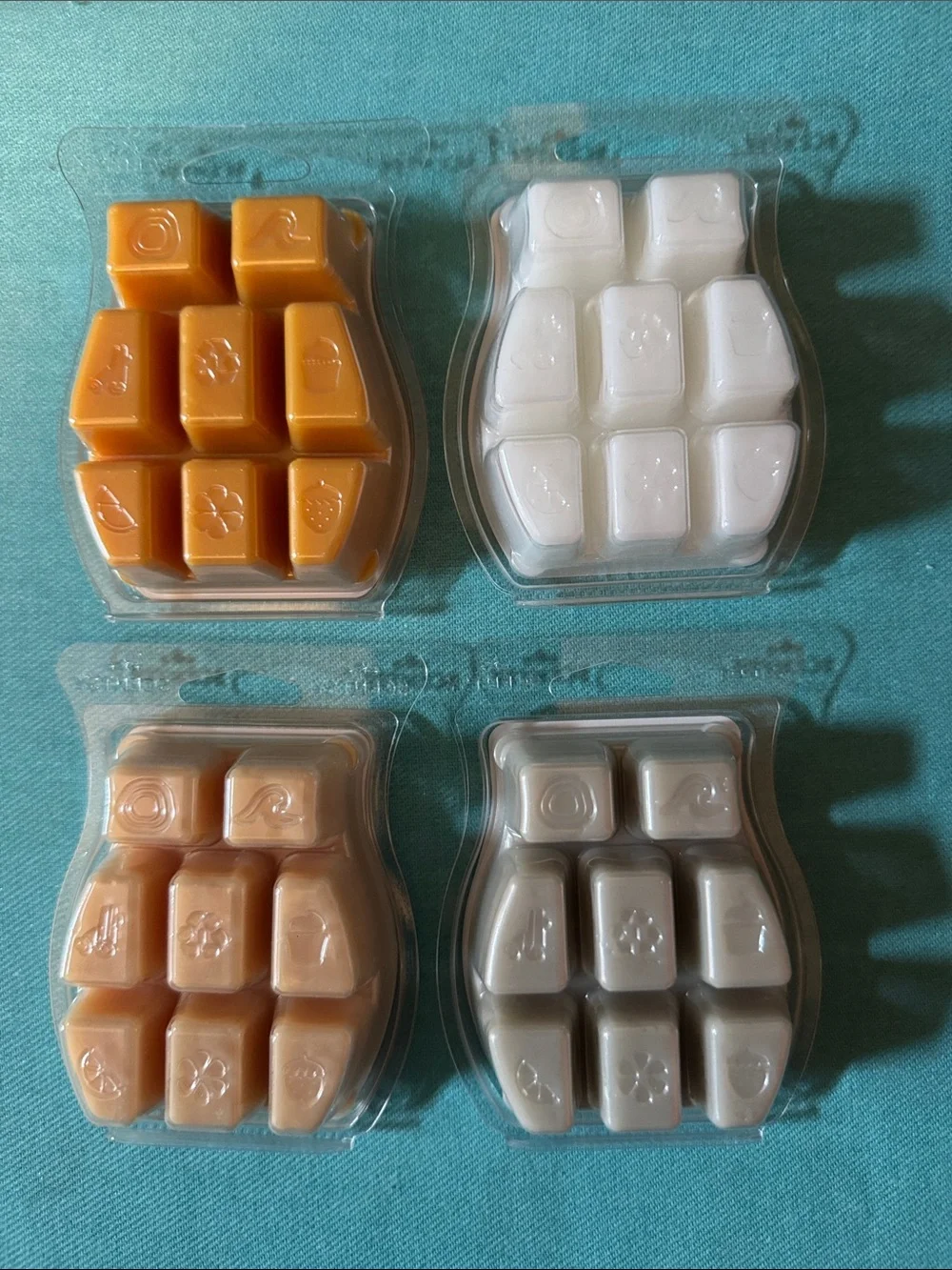 Scentsy Wax Bars — Yellow, Light Blue, Red, Gray Set